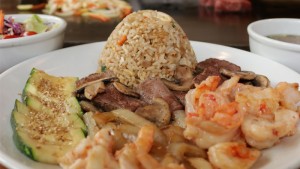 a plate of food on a table